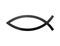 Christian symbol Ichthys, Jesus fish. Vector stock illustration.