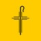 Christian symbols. The cross of Jesus and the shepherds staff