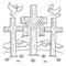 Christian Three Cross Coloring Page for Kids