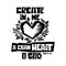 Christian typography, lettering and illustration. Create in me a clean heart, o God