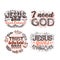 Christian typography and lettering. Illustrations of biblical phrases