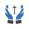 Christian vector glyph color icon