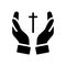 Christian vector glyph flat icon