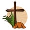 Christian wooden cross symbol
