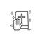 Christianity bible hand cross icon. Element of christianity icon