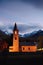 Christianity church on Sils village in Swiss Alps