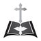 Christianity holy bible dove cross church peace logo vector symbol