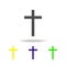 Christianity Latin cross sign multicolored icon. Detailed Christianity Latin cross icon can be used for web, logo, mobile app, UI,