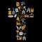 Christianity religion symbols in big cross