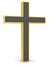 Christianity Symbol. Gold cross