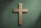 Christianity wooden cross jesus christ sign green blackboard