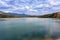 Christianoupolis dam water reservoir in Messenia, Greece. View of the dam, artificial lake