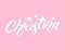 Christina. Woman`s name. Hand drawn lettering