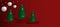 Christmas 3d background. Red cylindrical podiums, on red christmas background, with christmas tree and christmas balls with bow. P