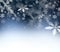 Christmas Abstract background. Falling snowflakes on blue abstract sky. Free space for your Christmas and New Year wishes - felic