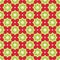 Christmas abstract pattern. Seamless pattern with star cookies and snowflakes on a red background. Geometric simple festive