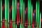 Christmas Abstract: Vertical Streaks of Red and Green Light Forming a Holiday Background