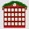 Christmas advent calendar vector
