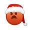 Christmas angry face Large size of red emoji smile