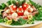 Christmas Appetizer with Santa Claus tomatoes