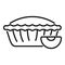 Christmas apple pie icon outline vector. Cake dessert