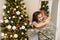 Christmas and Army. veteran and his daughter for christmas