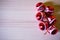 Christmas arrangement, hanging red decorations