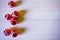 Christmas arrangement, hanging red decorations