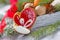 Christmas assortment with Santa Claus\'s mitten