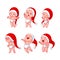 Christmas babies with different emotions.