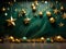 Christmas Background Baubles with Star Lights