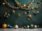 Christmas Background Baubles with Star Lights