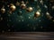 Christmas Background Baubles with Star Lights