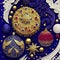 Christmas Background with Beautiful Intricate and Ornate Baubles