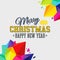 Christmas background with bright triangle elements