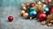 christmas background with christmas decorations, christmas background, christmas gifts on abstract background