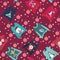 Christmas background with cute ugly christmas sweaters