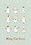 Christmas background funny snowman