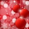 Christmas background with fur-tree spheres