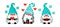 Christmas background. Gnomes. Holiday. Pixel graphics. eps 10