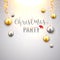 Christmas background with gold and silver christmas balls. Xmas celebration decorative festive design card