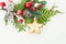 Christmas background with gold star glass