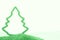 Christmas background, green shape of a Christmas tree