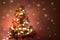 Christmas background, image blur bokeh defocused lights