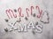 Christmas background with letters merry XMAS