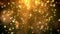 Christmas background looped with snowflakes, star, particles falling and gold shiny lights