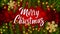 Christmas background with realistic pine branches, shining garlands, glitter gold snowflakes, candy