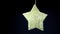 Christmas background, silver star rotates on black