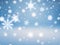 christmas background with snowflake and snow dreamy frozen style