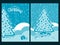 Christmas background with snowflakes Christmas tree and presents